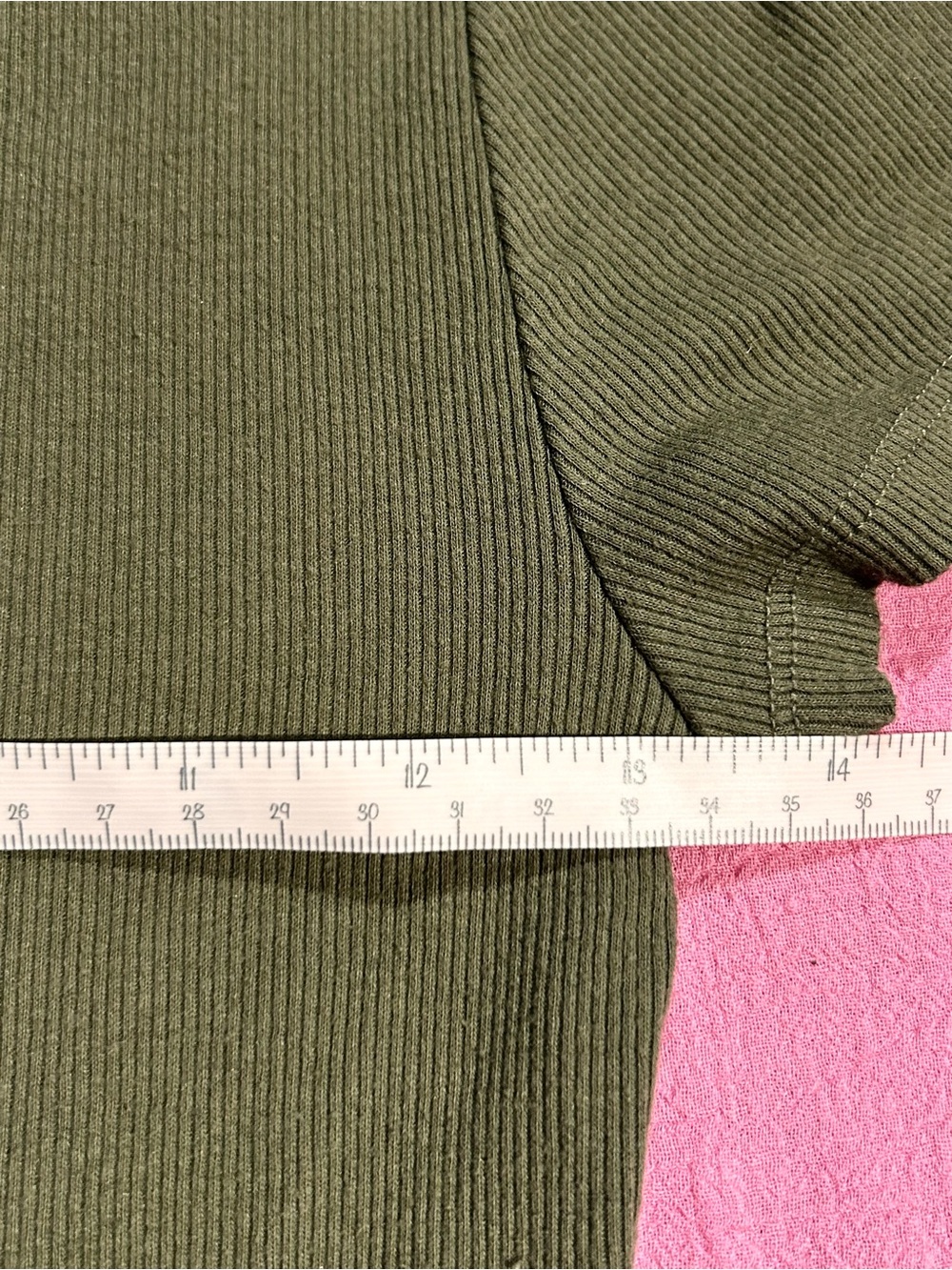 ‘AERO’ Ribbed Green Baby Tee with Button Details - Picture 3 of 4